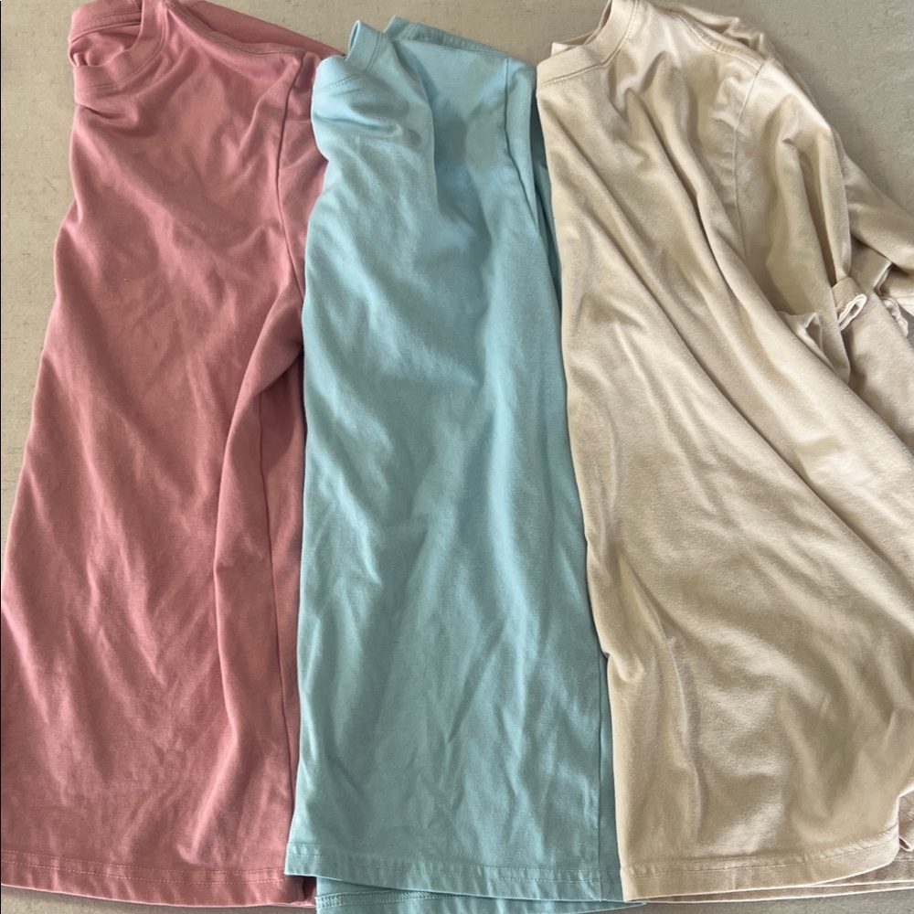 wonder nation Three-Pack Midi Skirts in Pink, Blue & Cream